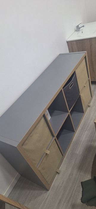 Móvel cubos cinza sem cestos