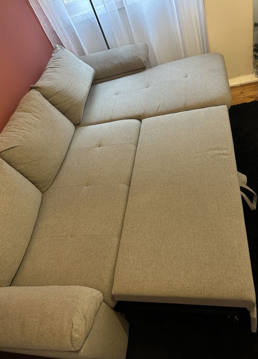 Sofá cama com arrumação conforama  ANTON