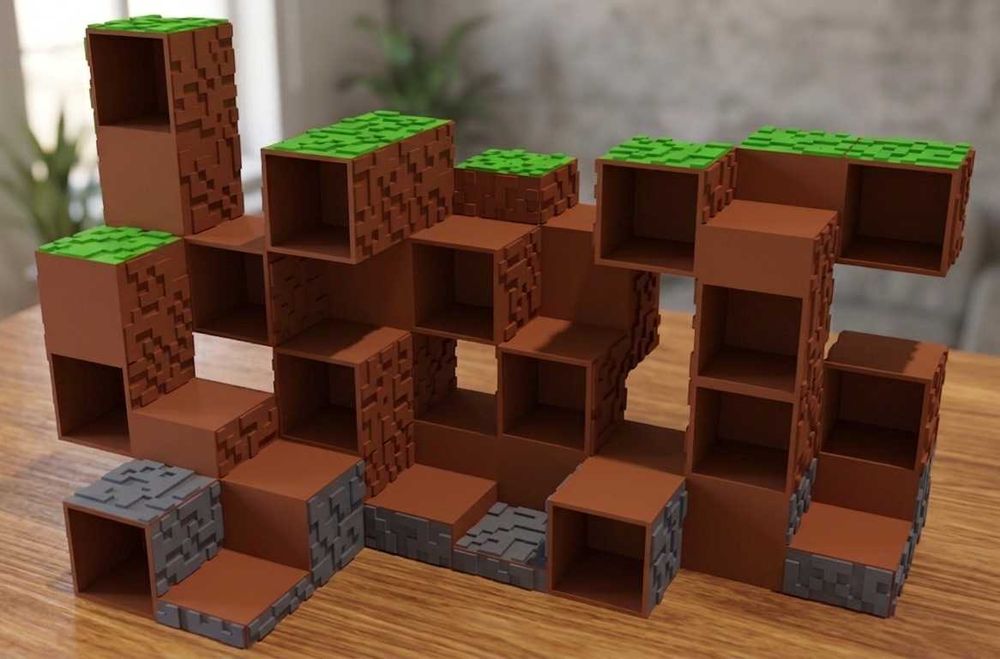 Podstawka stand ekspozytor na figurki Minecraft z Kinder Joy