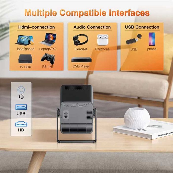 Проектор кінотеатр Xnano HM103-A FullHD 350Lm + все налаштовано + IPTV