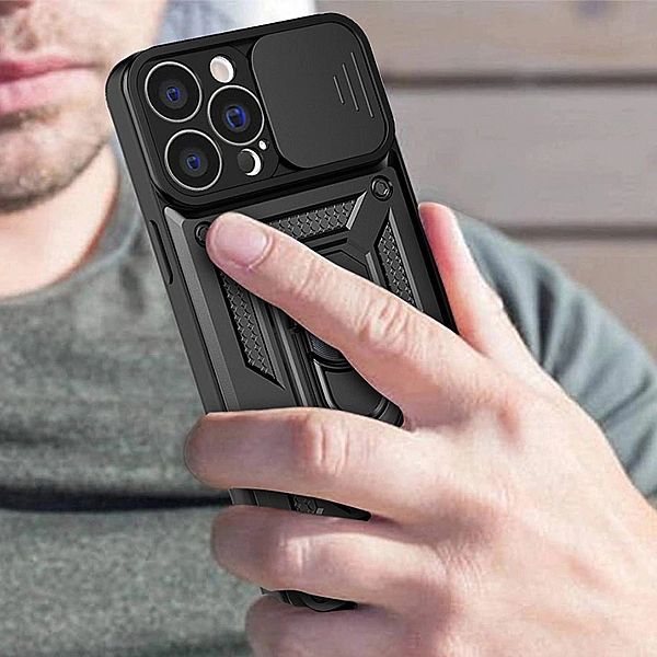 Hybrid Armor Camshield etui iPhone 14 Pro Max pancerny pokrowiec z osł