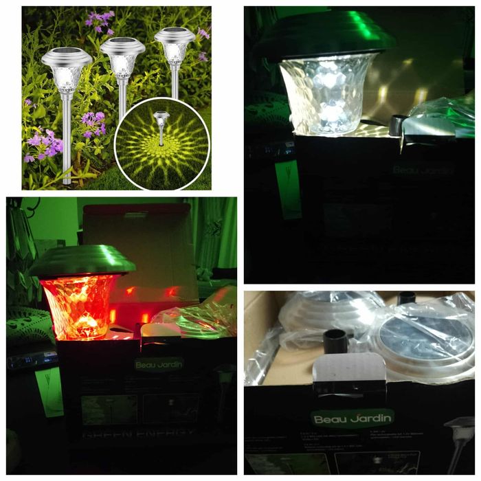 Lampki solarne, ogrodowe 4 szt nowe