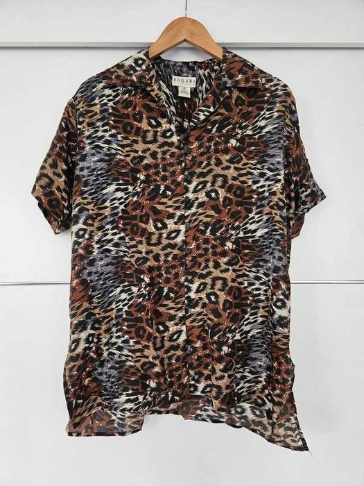 jedwabna koszula panterka S