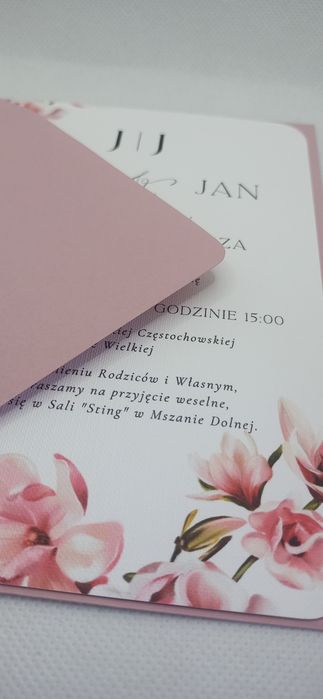 Zaproszenie Różowa Magnolia