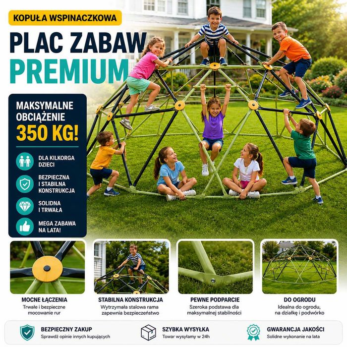 Kopuła Wspinaczkowa 300 cm Dla Dzieci Aktywna Zabawa plac zabaw