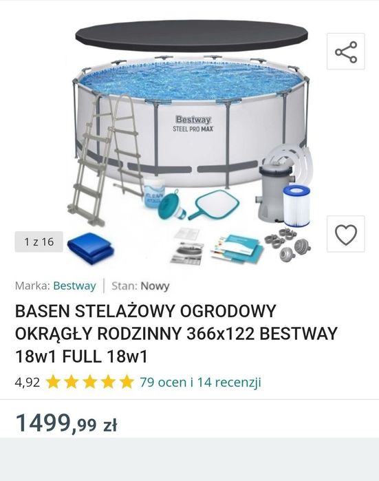 Sprzedam basen 3.66/1.22