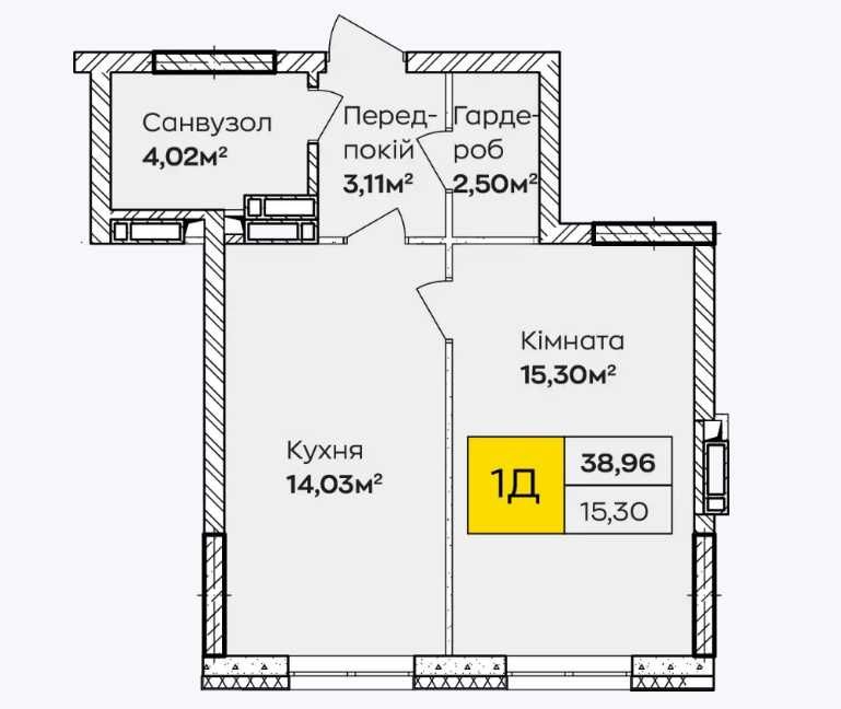 1-room apartment apartment by the address st. Kochergi Ivana (area 39,0 m²) - Atlanta.ua - photo 5