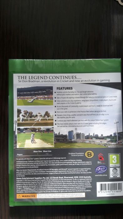 Gra Xbox One Cricket Don Bradman nowa zafoliowana