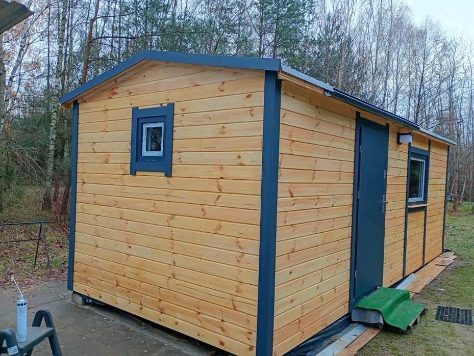 Domek drewniany mobilny ocieplony , całoroczny , angielski 3x7