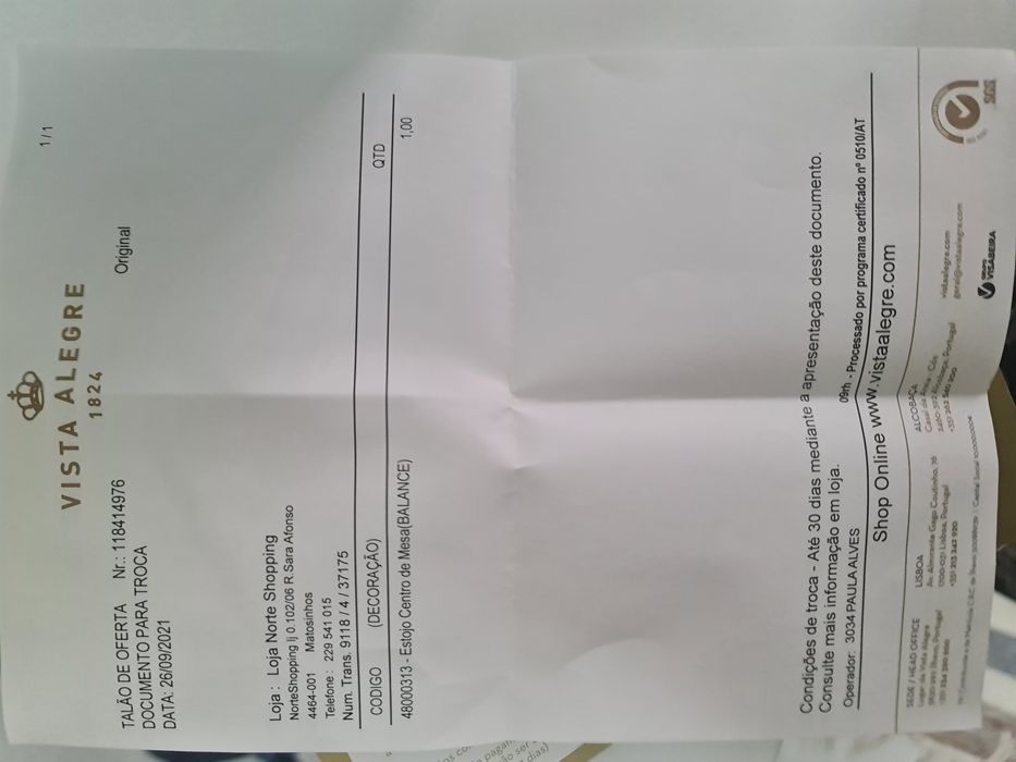 Estojo centro de mesa BALANCE - VISTA ALEGRE