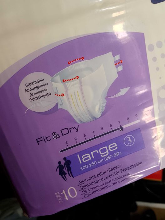 2 pak. Pieluchomajtki dla dorosłych.