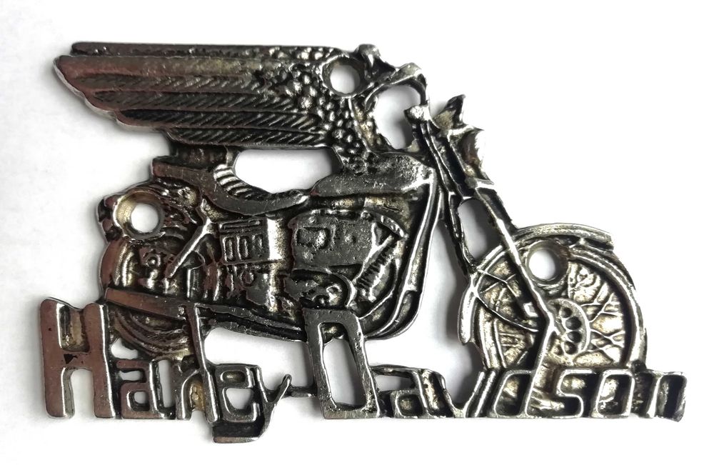 Harley Davidson raro emblema metálico da marca