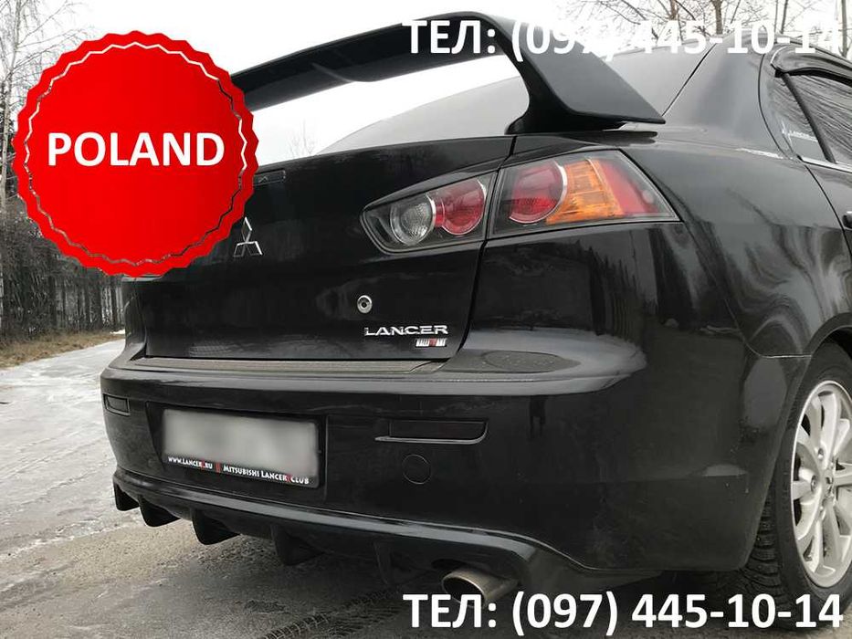 Диффузор заднего бампера Mitsubishi Lancer X 10 / Митсубиши Лансер Х