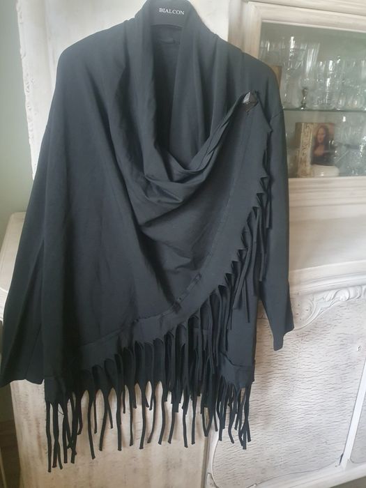 Czarna bawelnian narzutka L-Xl