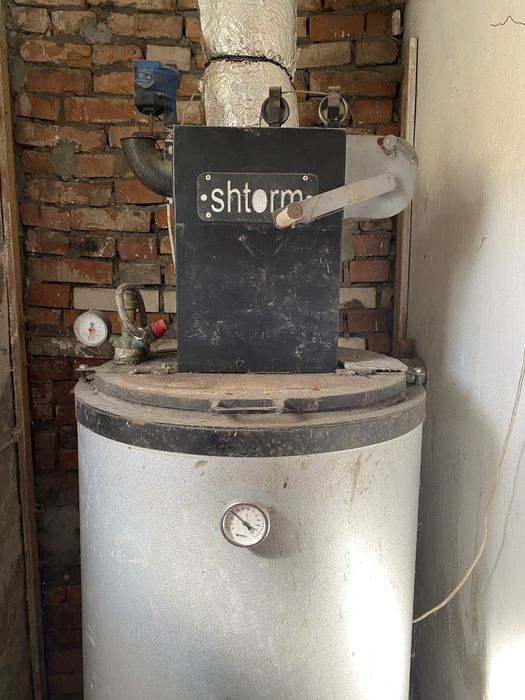 Котел твердопаливний Shtorm та димохідна труба