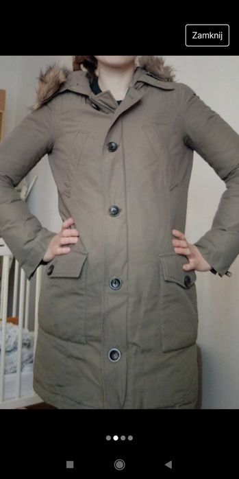 Zimowa kurtka z kapturem Zara S