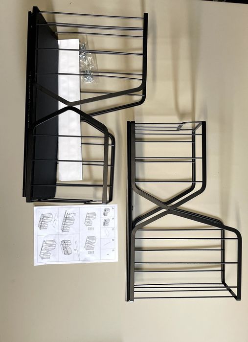 Organizer wysuwany do szafki pod zlew Półka Cargo 2 poziomy Czarny Loft 2 szt. (Nowy) (7009)