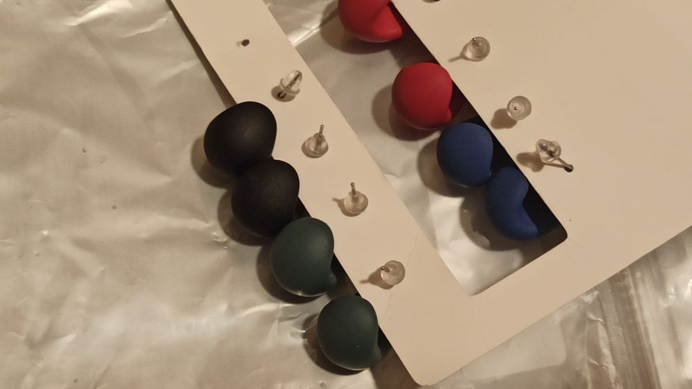 kolczyki sztyfty łezki kilka kolorów