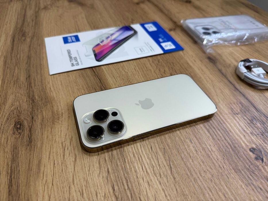 Okazja!!! Iphone 14 Pro - Złoty Gwarancja! Kondycja Baterii 100%! Super Stan!