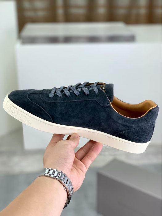 LORO PIANA кроссовки мужские синие кеды замшевые брендовые