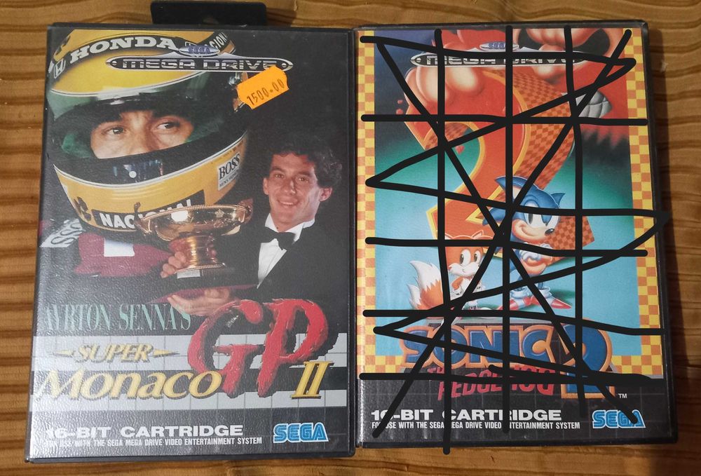 Consola SEGA MEGA DRIVE II 16BIT com 4 Jogos