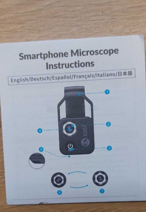 Mikroskop do telefonu komórkowego z 6LED 200X
