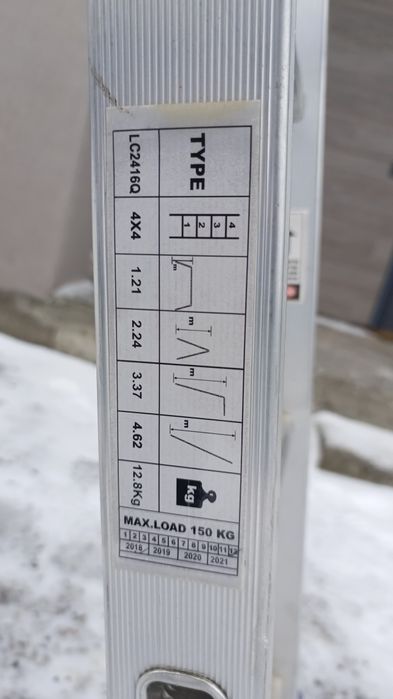 Шарнірна багатофункціональна 4 - секційна драбина (KRAUSE)