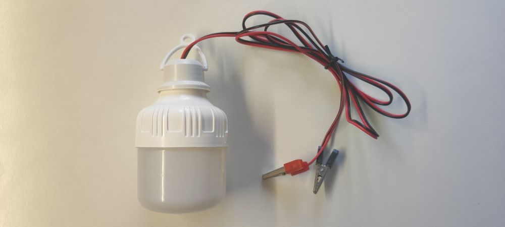 Лампа світлодіодна 10 Вт 12 В з крокодилами