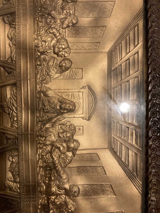 Quadro antigo da "Última ceia de Cristo" em 3D