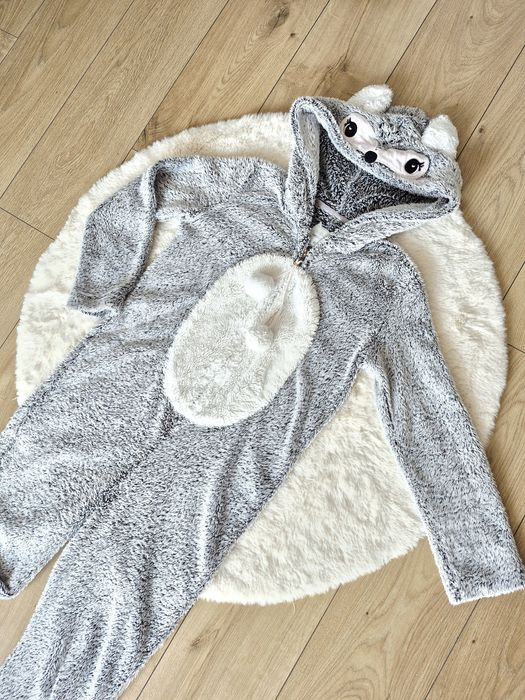 Kimono piżama przebranie miś lisek szlafrok XS 34 Etam kombinezon miś