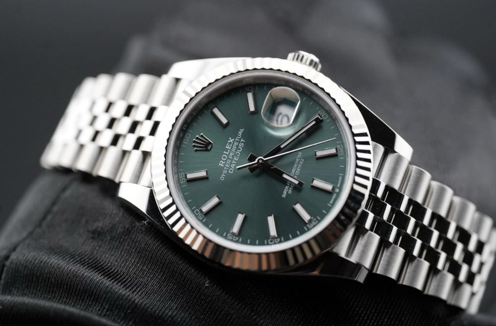 Rolex Datejust 41 мм, зелений циферблат, браслет Jubilee