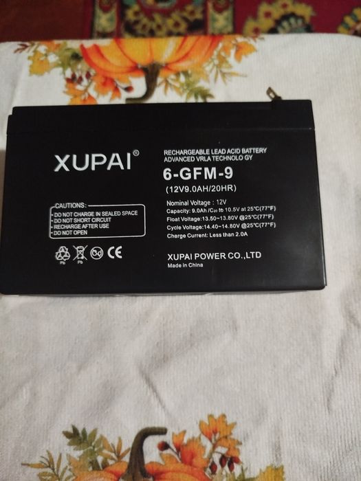 Свинцово-кислотный аккумулятор XUPAI 6-GFM-9 (12V9.0AH/20HR).