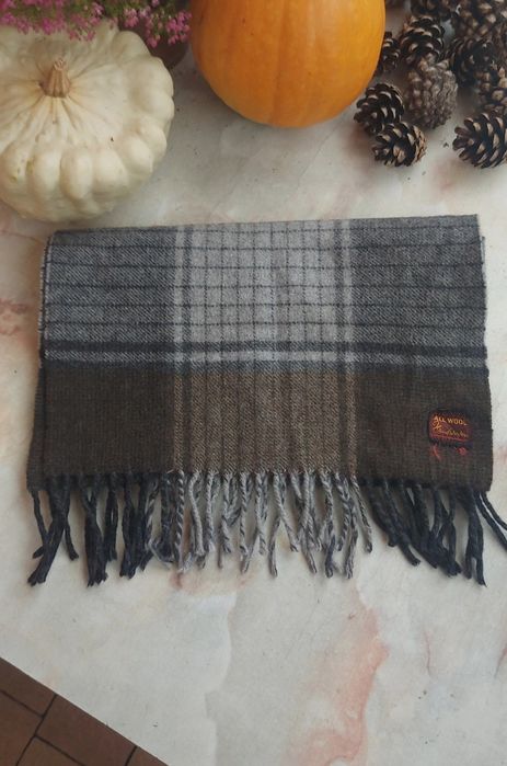 szalik wełniany 100% wełna wool