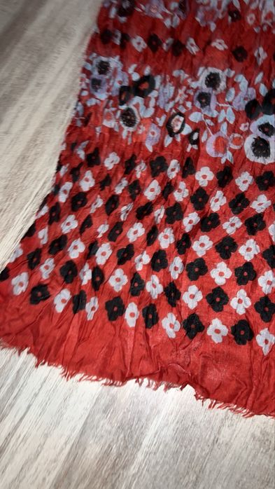 Szal apaszka damska zgaszona czerwien