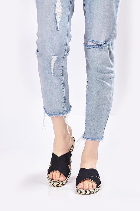 Espadryle damskie TALAMANTRA - płótno, juta - czarne 40