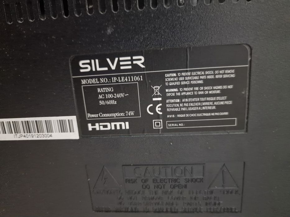 TV SILVER 40polegadas /PARA PEÇAS