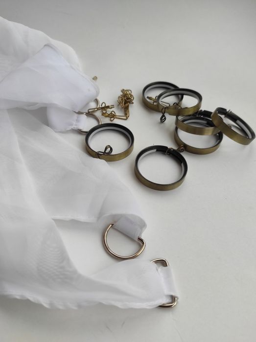 Кільця для карнизів з гачками для штор 25 шт