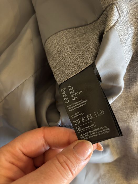 Szara meska marynarka uniwersalna h&m