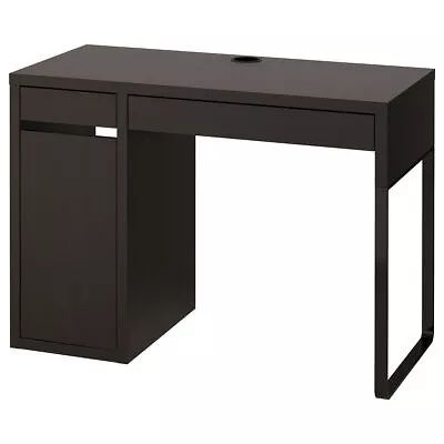 Escrivaninha - mesa preta com armário ikea