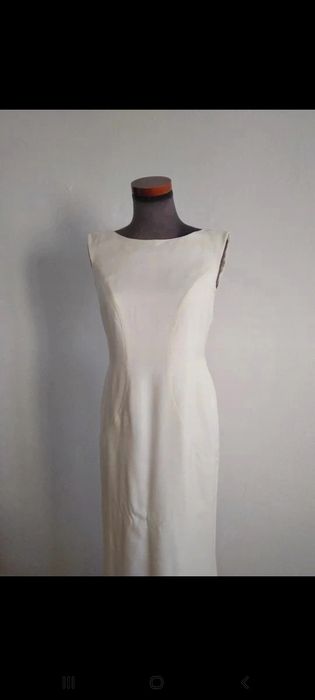 Suknia ślubna handmade unikat, wełna, jedwab, bawełna