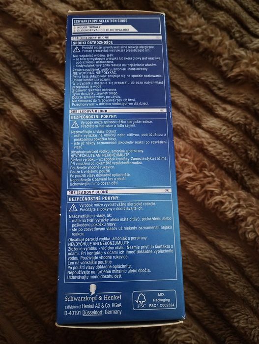 Schwarzkopf ice blond men farba do włosów