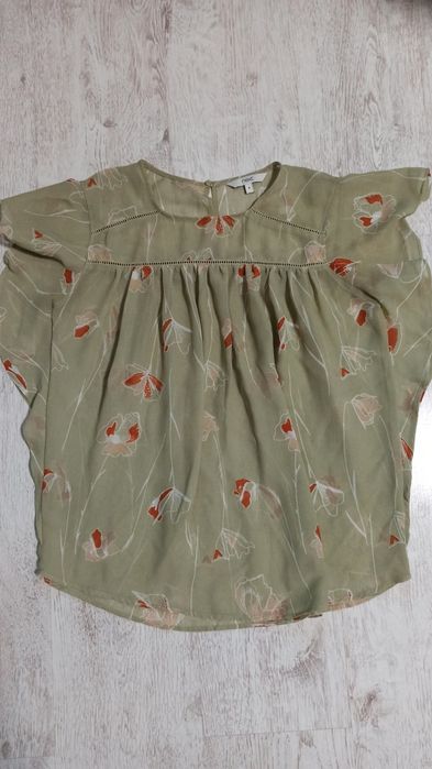 Next bluzka transparentna bluzeczka w kwiatki S