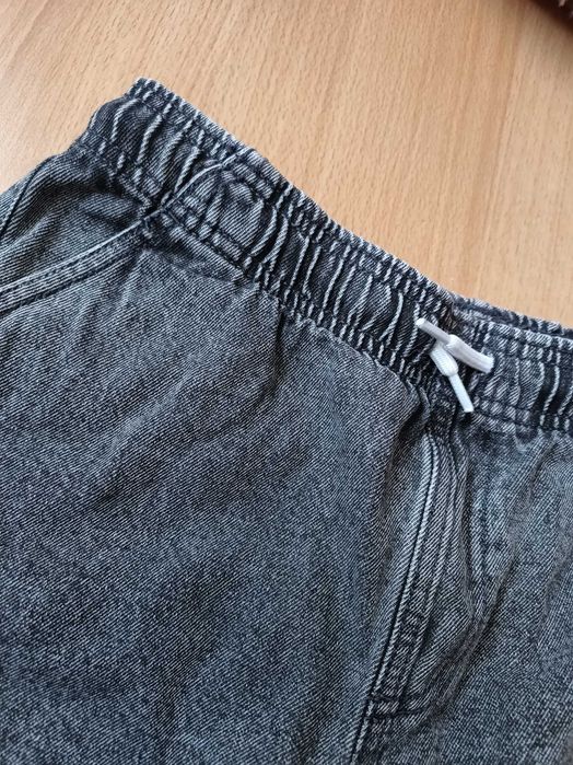 Szorty krótkie spodenki dżinsowe szare 164