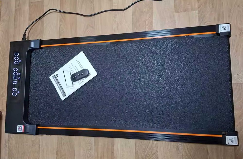 Walking pad z nachyleniem 9% bieżnia elektryczna pod biurko 1-8 km/h MOCNA do 120 kg cicha pilot Akcesoria Treningowe NOWY GWARANCJA 24M + GRATIS