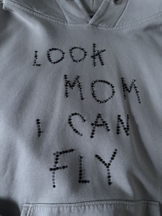 Szara bluza Skilly 'LOOK MOM I CAN FLY'