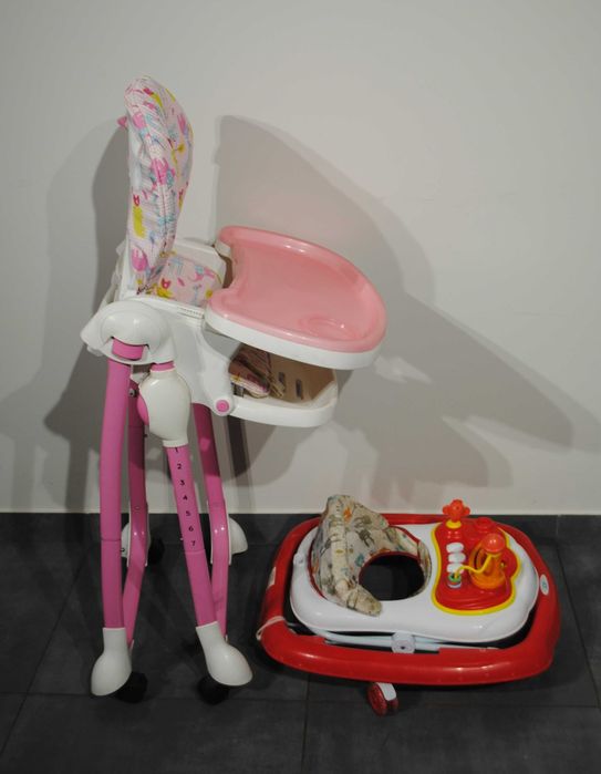 Стільчик для годування Geoby Nectar WPDP та ходунки Joy TK-3601.