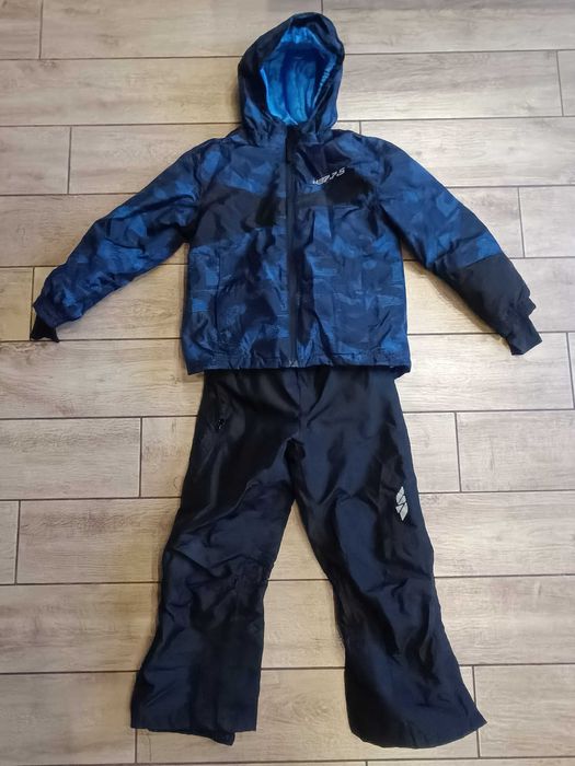 Strój narciarski kombinezon 2 częściowy komplet 122/128 idealny stan