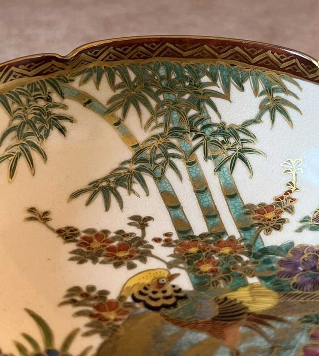 Taça japonesa Satsuma, assinada, XIX/XX