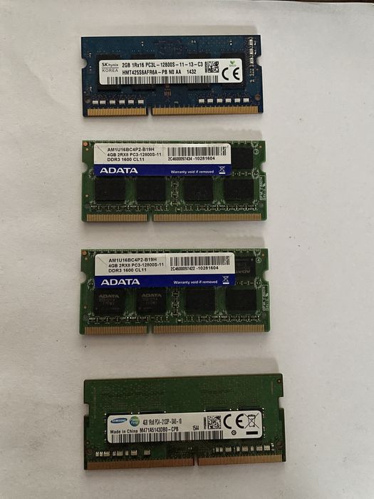 Оперативная память DDR3 / DDR4 (Samsung, ADATA, Hynix)