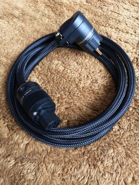 Kabel zasilający audio Melodika 3x2.5 mm dł 2.0m Wtyki kątowe - proste
